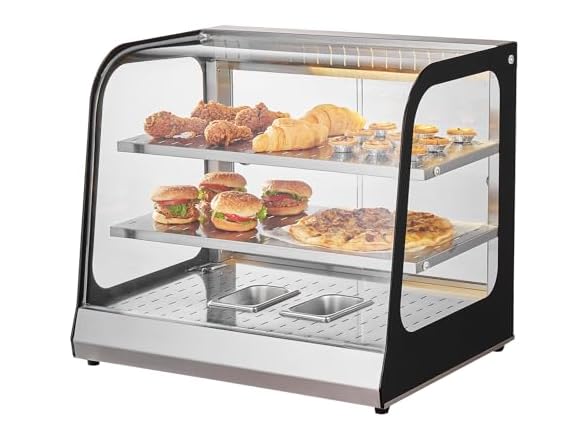 2-Tier Commercial Food Warmer Display, 850W Food