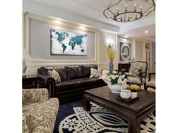 ZEYDRT World Map Wall Decor