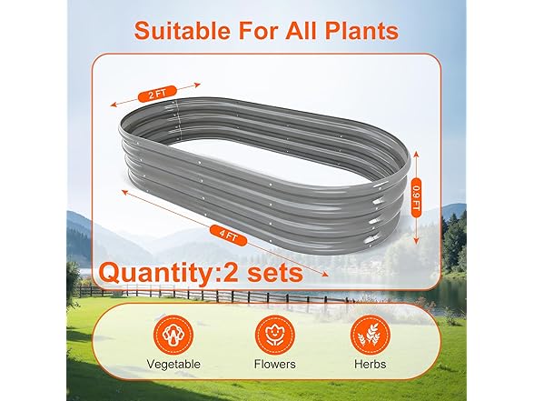 Rakukiri Raised Outdoor Garden Bed