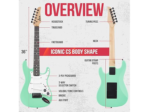 LyxPro CS 30-Electric Guitar Kit