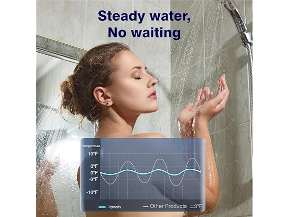 Ranein Natural Gas Tankless Water Heater, Indoor Max 4.3 GPM, 100,000 BTU Instant Hot Water Heater (Open Box)