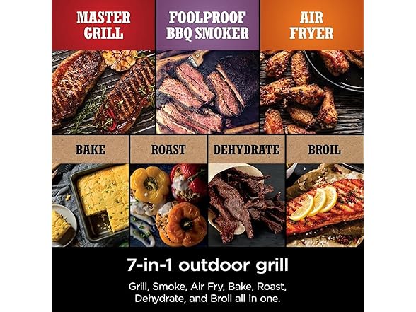 Ninja OG701 Woodfire Outdoor Grill & Smoker, 7-in-1