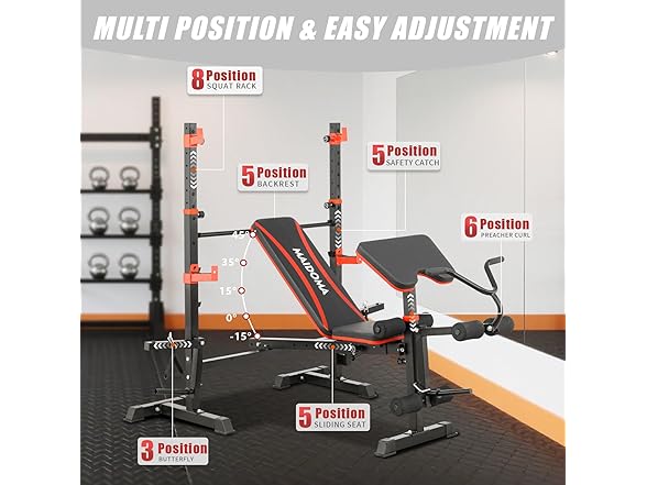 Weight Bench Set W/ Squat Rack