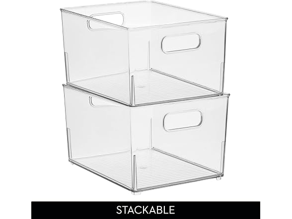 iDesign Stackable Plastic Bathroom Storage Handles-4Pk