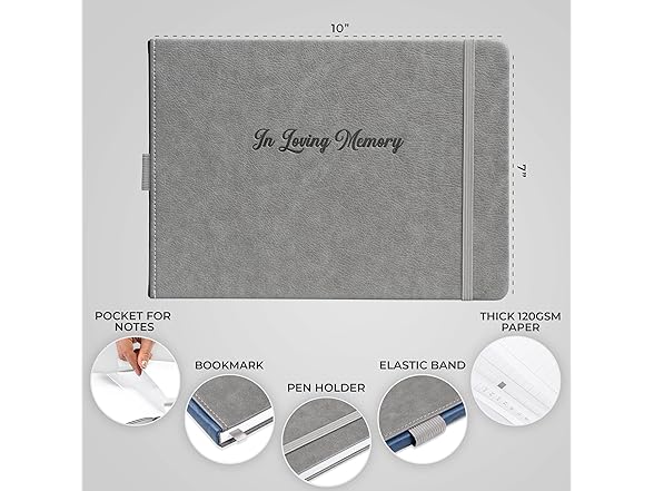 Funeral Guest Book w/ 738 Entries
