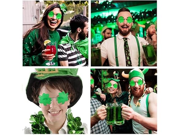 Angjiny St. Patricks Day Glasses