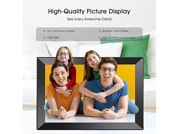 BIGASUO 14.1" Digital Picture Frame (Open Box)