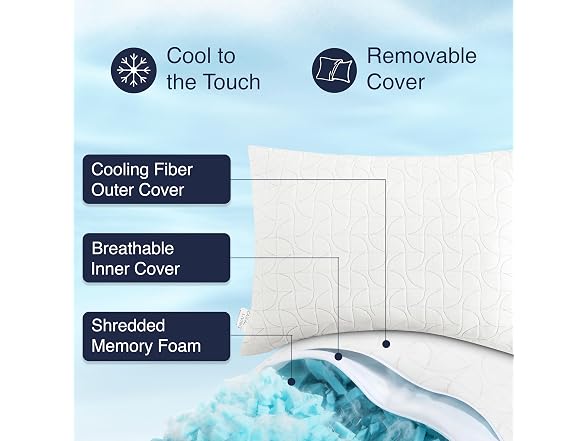 Casual Living Cooling Bed Pillow, Set of 2