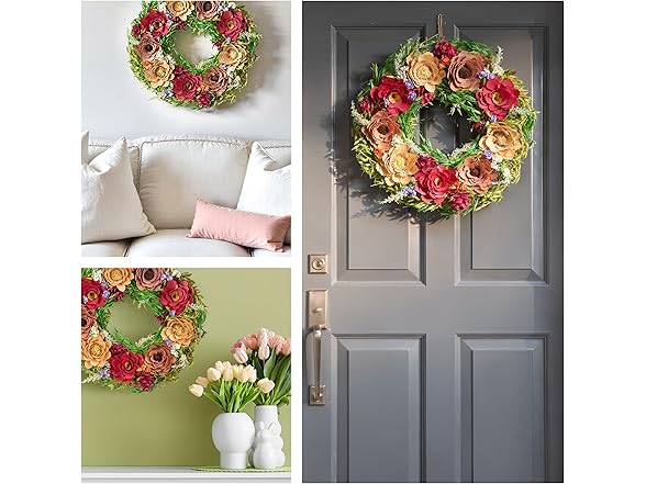 National Tree Company 17" Spring Wood Curl Wreath