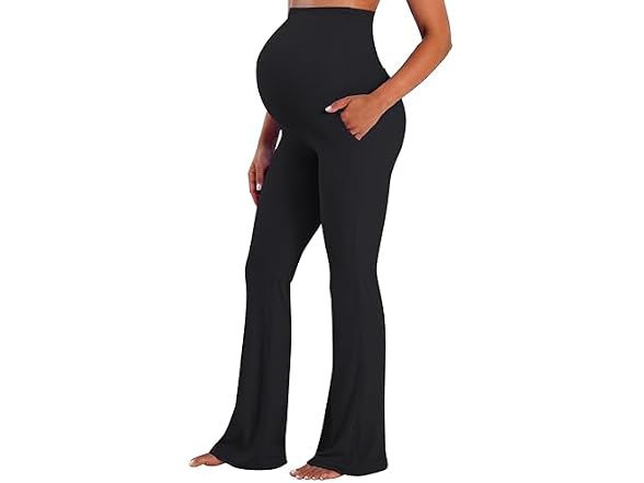 Sunzel Maternity Flare Leggings 34in XS Black