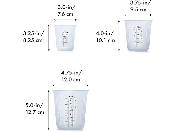 OXO 3 Piece Silicone Measuring Cups