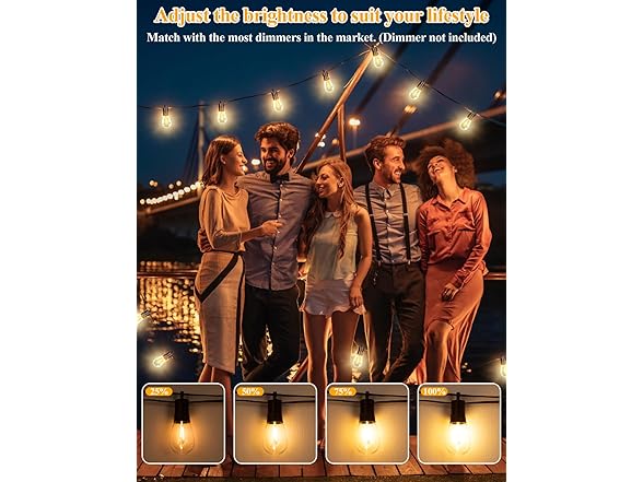 Brightever 150FT Outdoor String Lights