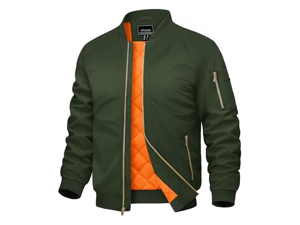 Crysully Men (L) Lightweight Bomber Windbreaker