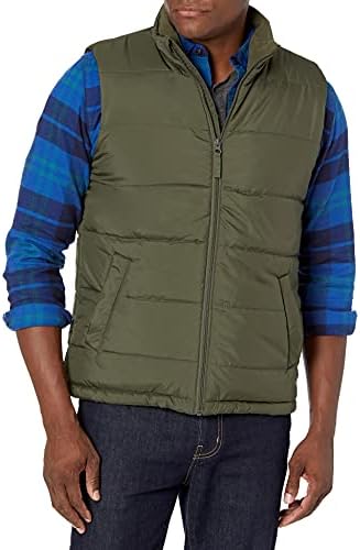 Amazon Essentials Mens Midweight Fleece Lined Insulated Puffer Vest