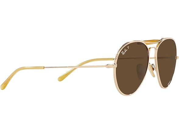 Ray-Ban Unisex RB8063 Titanium Aviator Sunglasses