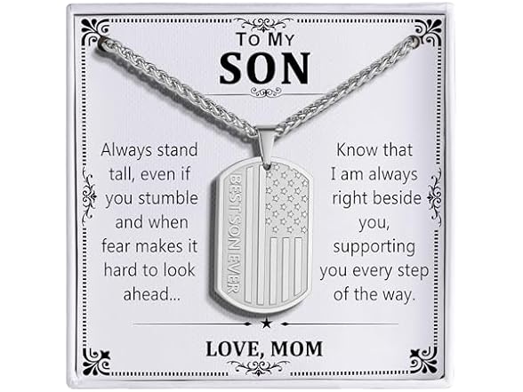 HEYOLL Gifts for Son Dog Tag