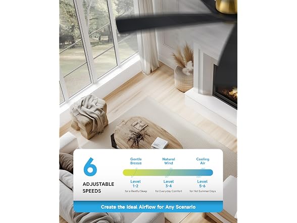 VONLUCE 52in Wood Ceiling Fan Patio