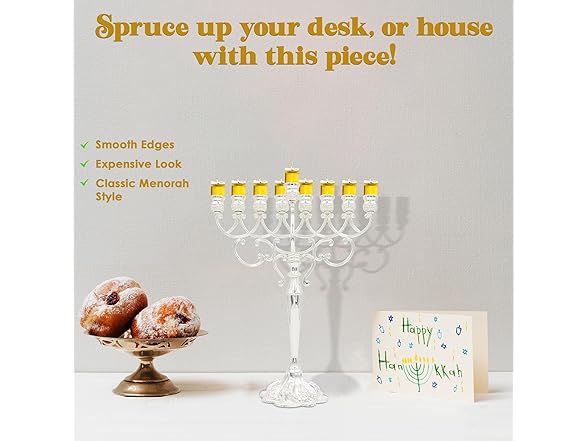 Majestic Giftware Silver-Plated Chanukah