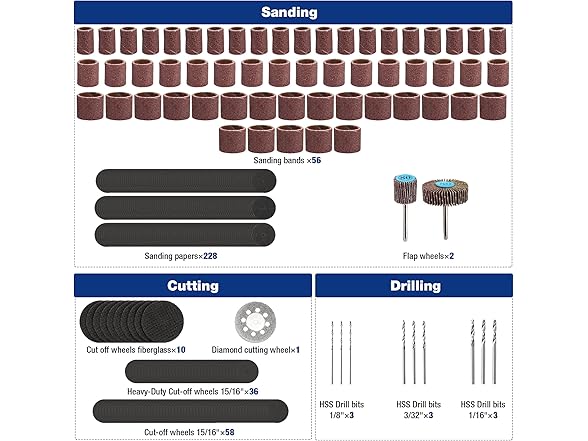 WORKPRO Rotary Tool Accessories Kit