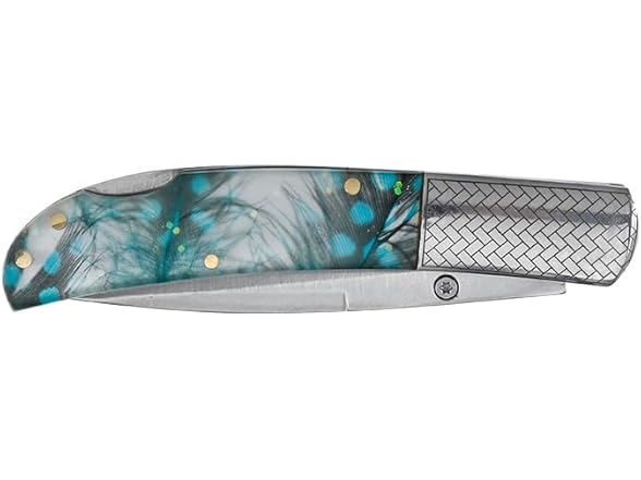 8" Folding Knife Green Acrylic