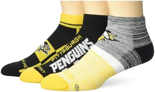 For Bare Feet NHL Stripe Stack Athletic Ankle Socks