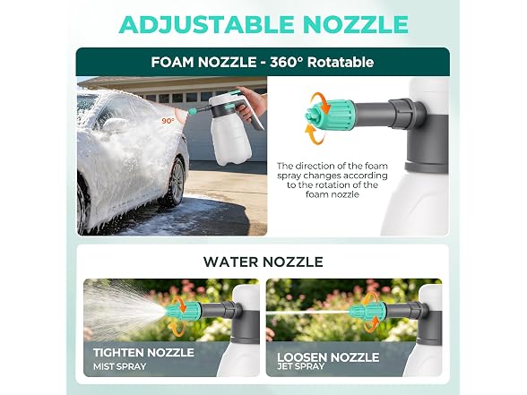 HAUSHOF 61 fl oz Cordless Electric Foam Sprayer