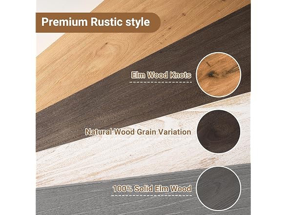 Vivelove Grey Elm Wood Floating Shelf 48"x8"
