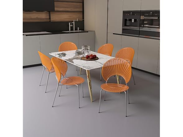 LeisureMod OC20A2 Opulent Dining Chair Amber