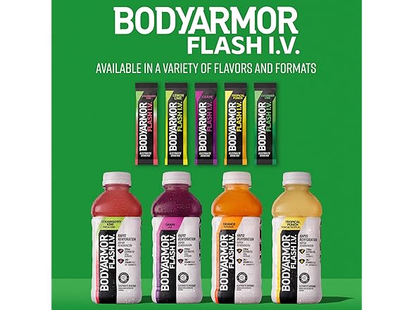 6CT BODYARMOR Flash IV Electrolyte Packets, Cucumber