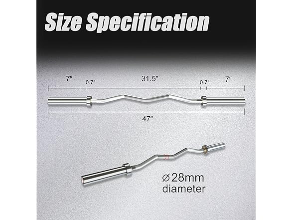 EZ Bar Curl Barbell