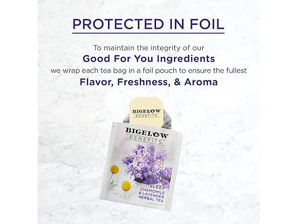 18CT Bigelow Tea Benefits Sleep Chamomile & Lavender