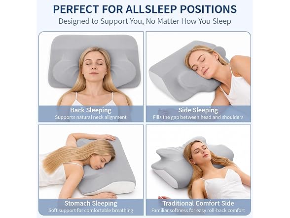 LeMotech Dual-Sided Cervical Neck Pillow
