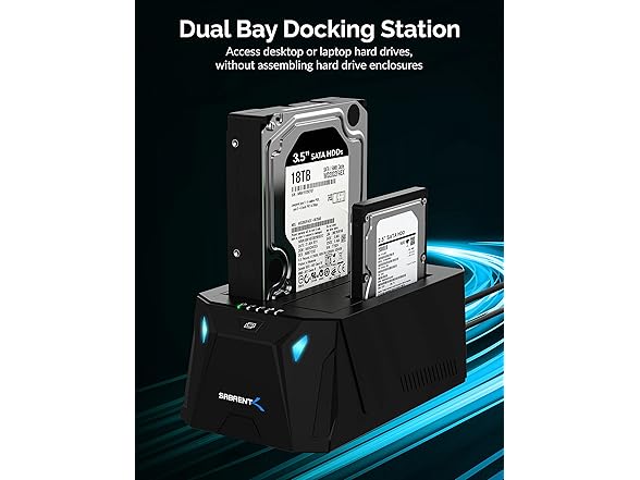 USB Type C Dual Bay Hard Drive Docking Station