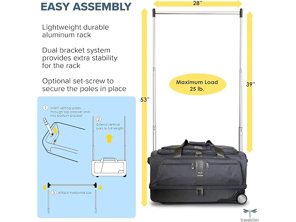 Travolution Dance Bag with Garment Rack