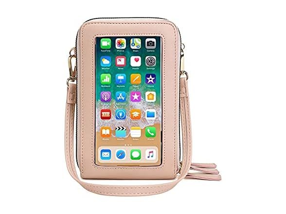 myfriday Touch Screen Crossbody Phone Purse for Women Rfid Blocking Cellphone Shoulder Purse with 2 Adjustable Strap