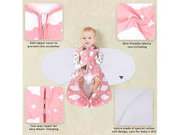 GUNTAIL Baby Sleep Sack, 3-6mo