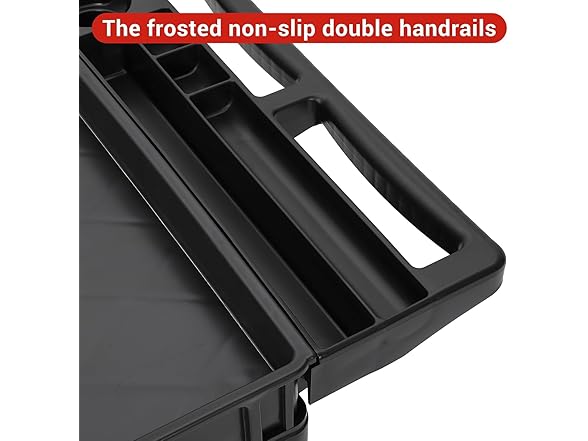 Utility Service Cart with Wheels and Two Trays