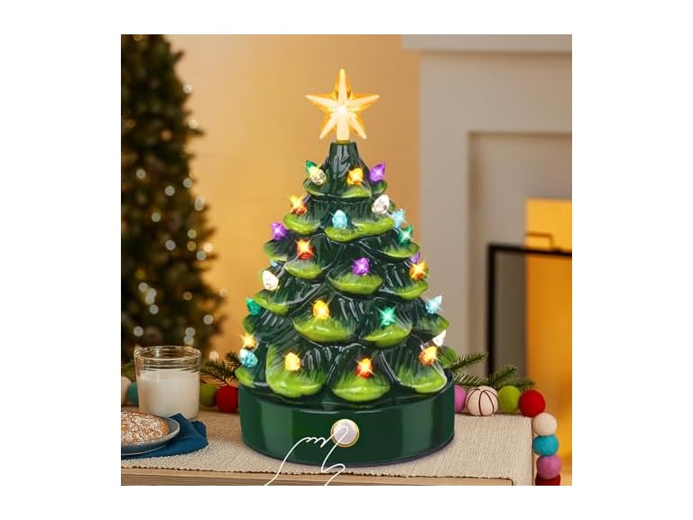 Brightever CDSDS-001GR-1 1-Pack Christmas Tree Night Li