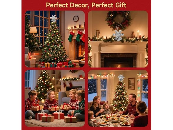 Meoligr Christmas Tree Topper Lighted