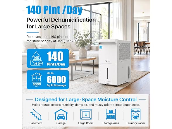 Vellgoo 6000 Sq Ft Dehumidifier - Gallery 2