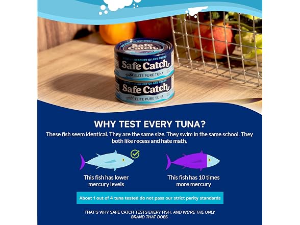 12PK Safe Catch Canned Wild Tuna Fish, 5 oz.