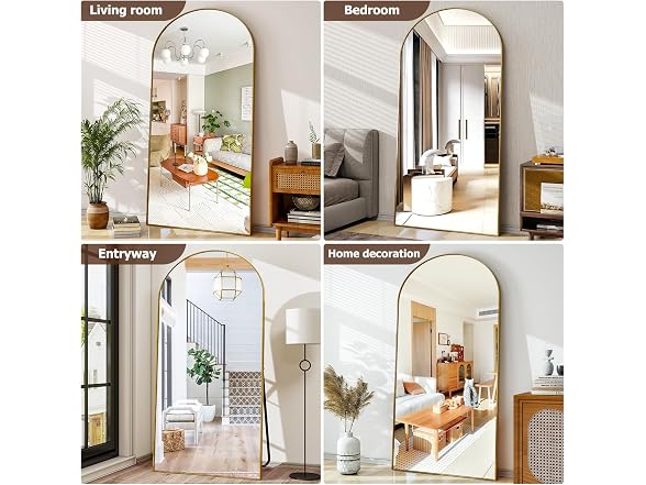 77" x 38" Arched Full Length Mirror