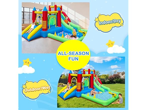 COCOFISH 9 in 1 Inflatable Bounce House