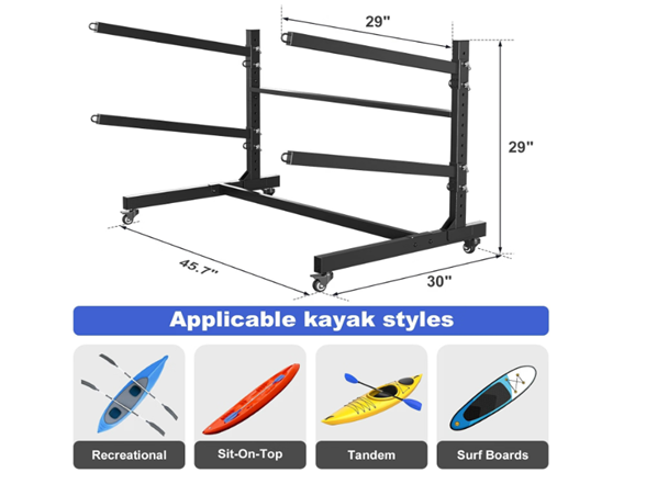Baotree 2 Levels Kayak Storage Rack