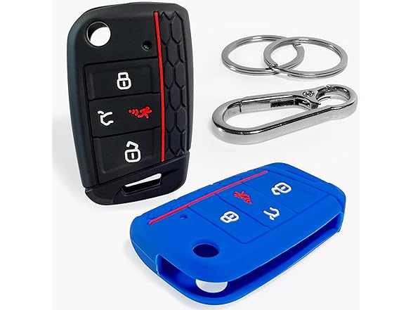 Click&Fit 2-pcs Silicone Key Fob Covers Kit for VW