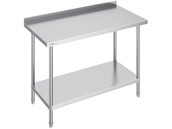 VEVOR 24 x 48 x 36 Inch Stainless Steel Work Table