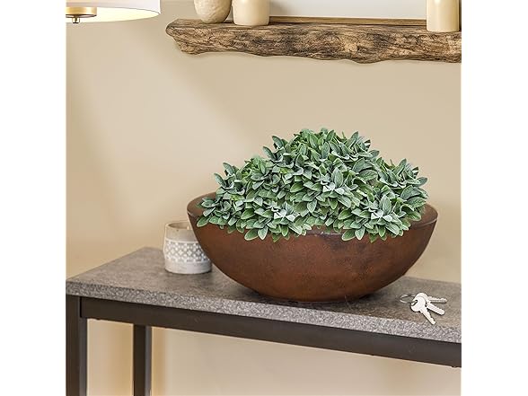 Sunnydaze Percival 20.75" Shallow Outdoor Planter Bowl
