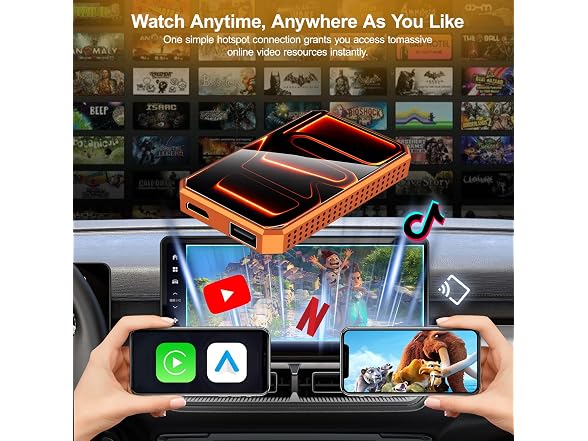 MAKASRI Wireless CarPlay Adapter AI Box
