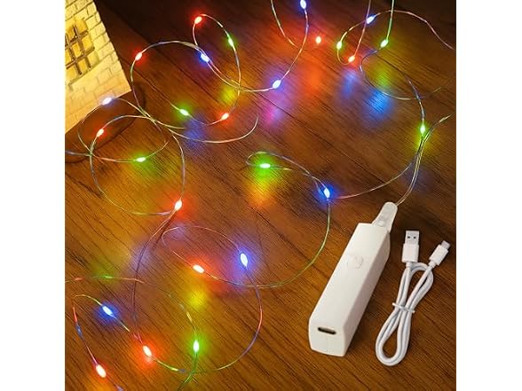 Lakumu B0DQ4QHXMT Rechargeable String Lights Bat