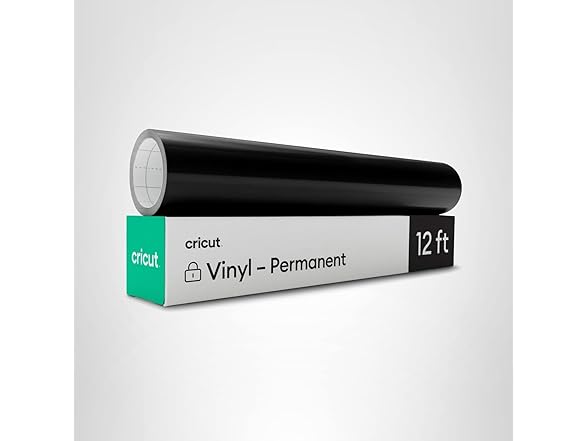 Cricut Premium Permanent Vinyl, 12ft - Black 3Pk